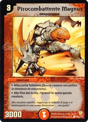 DM-06 Cataclisma dell'Era Invincibile 085a/110 Pirocombattente Magnus comune brillante foil -NEAR MINT-