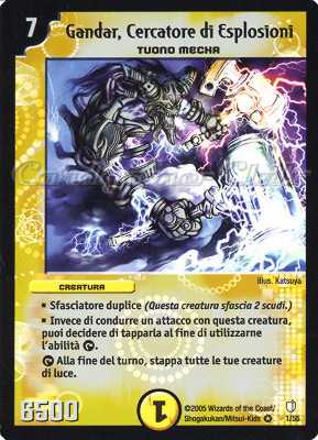 DM-07 Fragore dell'Annichilimento 01/55 Gandar, Cercatore di Esplosioni molto rara foil -NEAR MINT-
