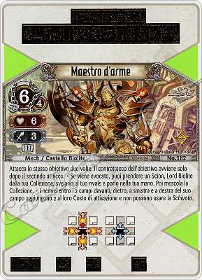 182 Maestro d'Arme molto rara -NEAR MINT-