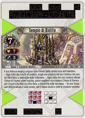 185 Tempio di Biolite molto rara -NEAR MINT-