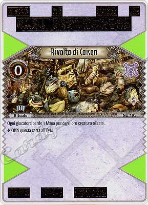 193 Rivolta di Caisen non comune -NEAR MINT-