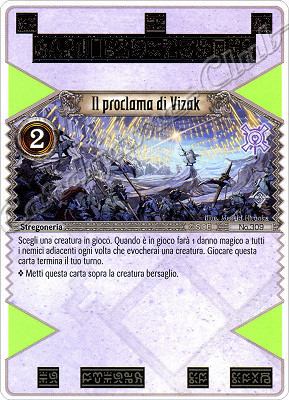 309 Il Proclama di Vizak rara -NEAR MINT-