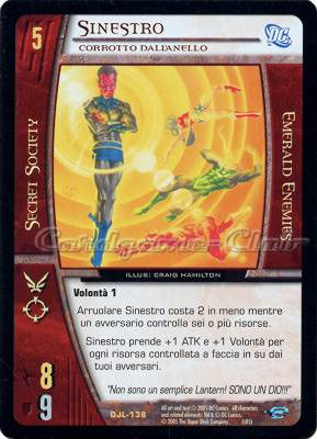 DJL-136 Sinestro rara -NEAR MINT-