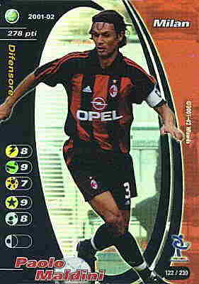 122/230 Paolo Maldini rara foil -NEAR MINT-