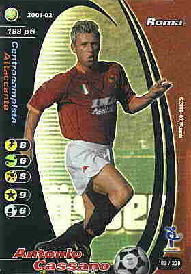 183/230 Antonio Cassano rara foil -NEAR MINT-