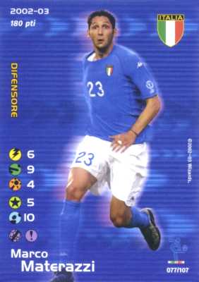 077/107 Marco Materazzi rara -NEAR MINT-