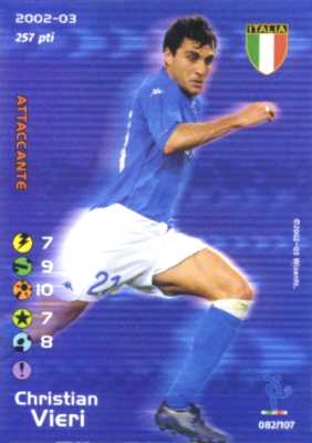082/107 Christian Vieri rara -NEAR MINT-