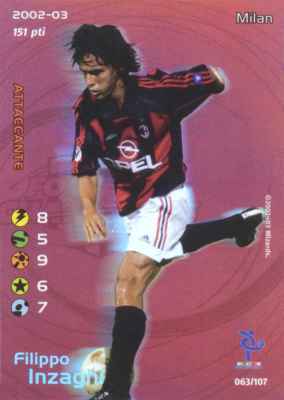 063/107 Filippo Inzaghi rara foil -NEAR MINT-