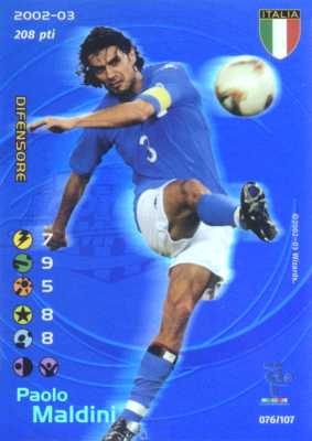 076/107 Paolo Maldini rara foil -NEAR MINT-