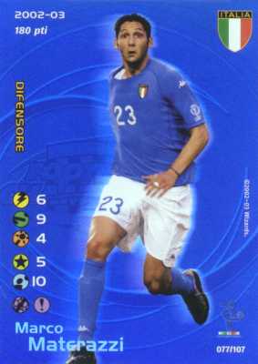 077/107 Marco Materazzi rara foil -NEAR MINT-
