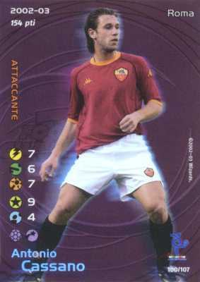 100/107 Antonio Cassano rara foil -NEAR MINT-