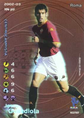 102/107 Josep Guardiola rara foil -NEAR MINT-