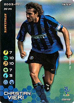 030/100 Christian Vieri rara foil -NEAR MINT-