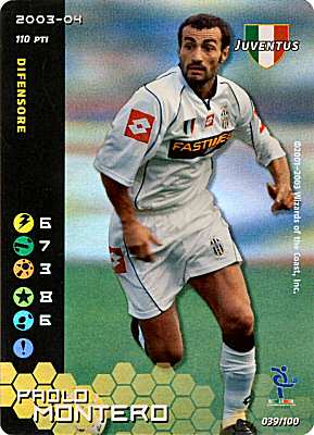 039/100 Paolo Montero rara foil -NEAR MINT-