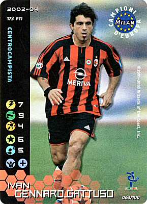 063/100 Ivan Gennaro Gattuso rara foil -NEAR MINT-