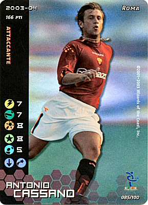 085/100 Antonio Cassano rara foil -NEAR MINT-
