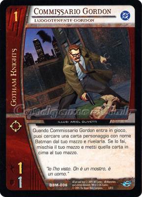 DBM-006 Commissario Gordon comune -NEAR MINT-