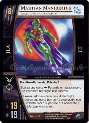 DJL-015 Martian Manhunter rara -NEAR MINT-