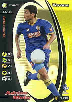 100/100 Adrian Mutu rara foil -NEAR MINT-