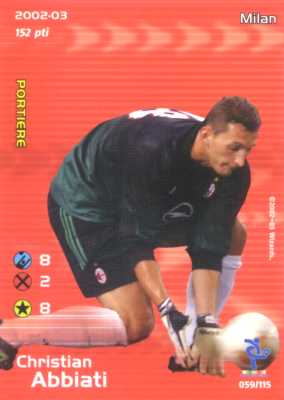 059/115 Christian Abbiati comune -NEAR MINT-