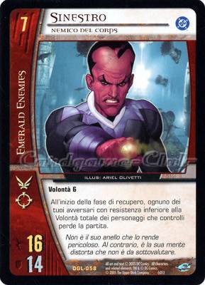 DGL-058 Sinestro rara -NEAR MINT-