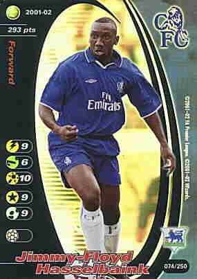 074/250 Jimmy-Floyd Hasselbaink rara foil -NEAR MINT-