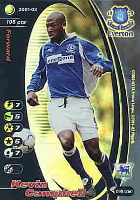 098/250 Kevin Campbell rara foil -NEAR MINT-