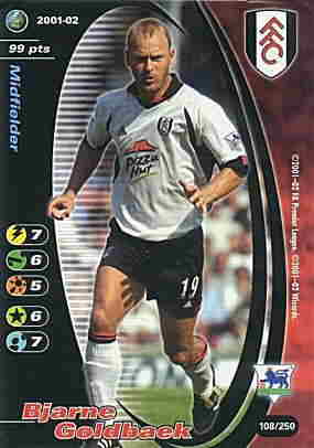 108/250 Bjarne Goldbaek comune -NEAR MINT-