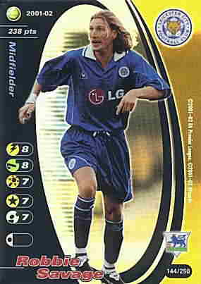144/250 Robbie Savage rara foil -NEAR MINT-