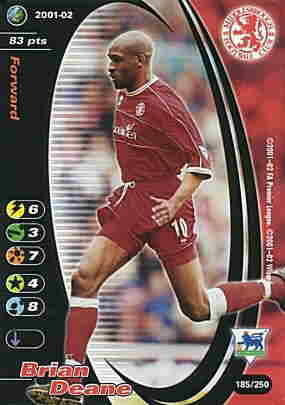 185/250 Brian Deane comune -NEAR MINT-