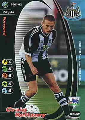 197/250 Craig Bellamy comune -NEAR MINT-