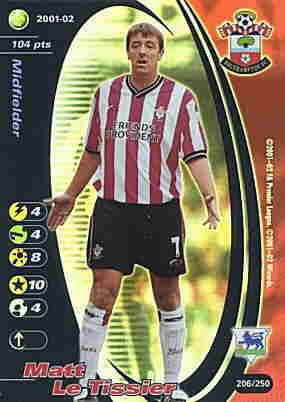 206/250 Matt Le Tissier rara foil -NEAR MINT-