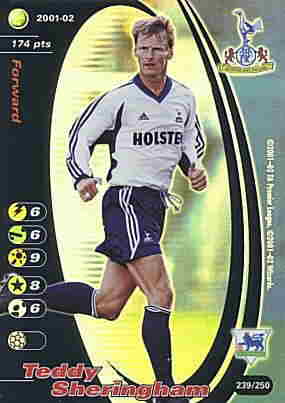 239/250 Teddy Sheringham rara foil -NEAR MINT-