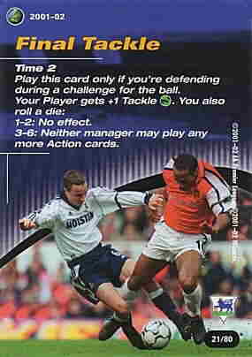 21/80 Final Tackle comune -NEAR MINT-