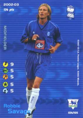 034/150 Robbie Savage comune -NEAR MINT-