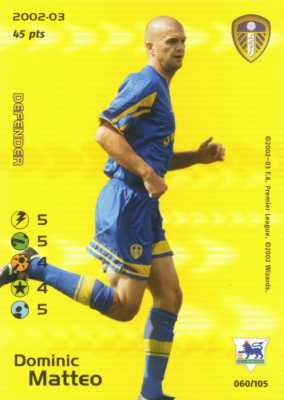 060/150 Dominic Matteo comune -NEAR MINT-