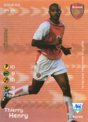 002/150 Thierry Henry rara foil -NEAR MINT-