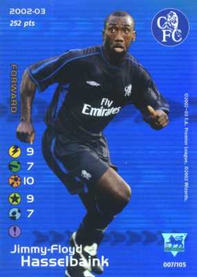 007/150 Jimmy-Floyd Hasselbaink rara foil -NEAR MINT-