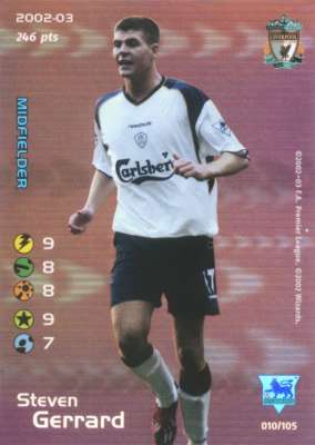 010/150 Steven Gerrard rara foil -NEAR MINT-