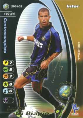 Luigi Di Biagio soprastampa autografo e logo football champions promo -NEAR MINT-