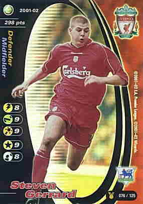 076/125 Steven Gerrard rara foil -NEAR MINT-