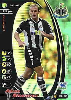101/125 Alan Shearer rara foil -NEAR MINT-