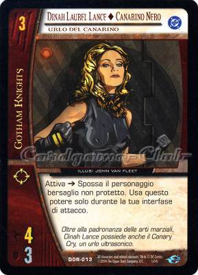 DOR-013 Dinah Laurel Lance + Canarino Nero comune -NEAR MINT-