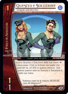 DOR-076 Quesito e Soluzione non comune -NEAR MINT-