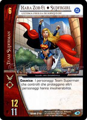 DSM-010 Kara Zor-El + Supergirl comune -NEAR MINT-