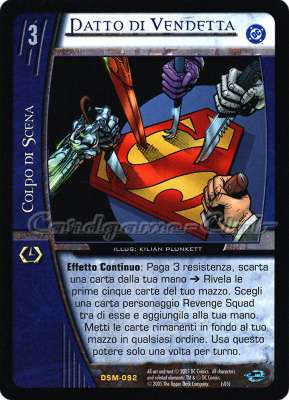 DSM-092 Patto di Vendetta rara -NEAR MINT-