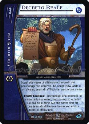 DSM-162 Decreto Reale non comune -NEAR MINT-