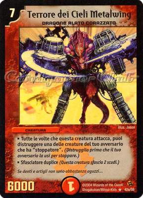 DM-02 Sterminatori Apocalittici 42a/55 Terrore dei Cieli Metalwing rara brillante foil -NEAR MINT-
