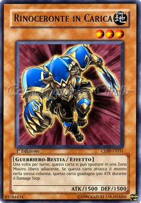 CDIP-IT031 Rinoceronte in Carica rara 1a Edizione (IT) -NEAR MINT-