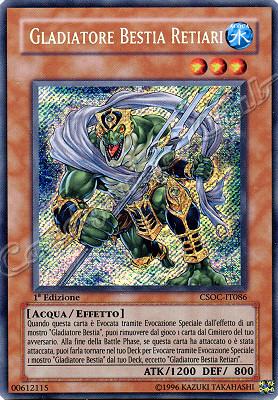 CSOC-IT086 Gladiatore Bestia Retiari rara segreta 1a Edizione (IT) -NEAR MINT-